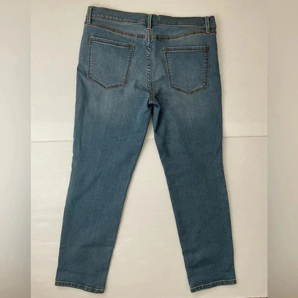 3 FOR $15 Free People Straight Leg Cropped Jeans Mid/High Rise Size 31 - Picture 5 of 7
